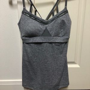 Gray lululemon cross back tank